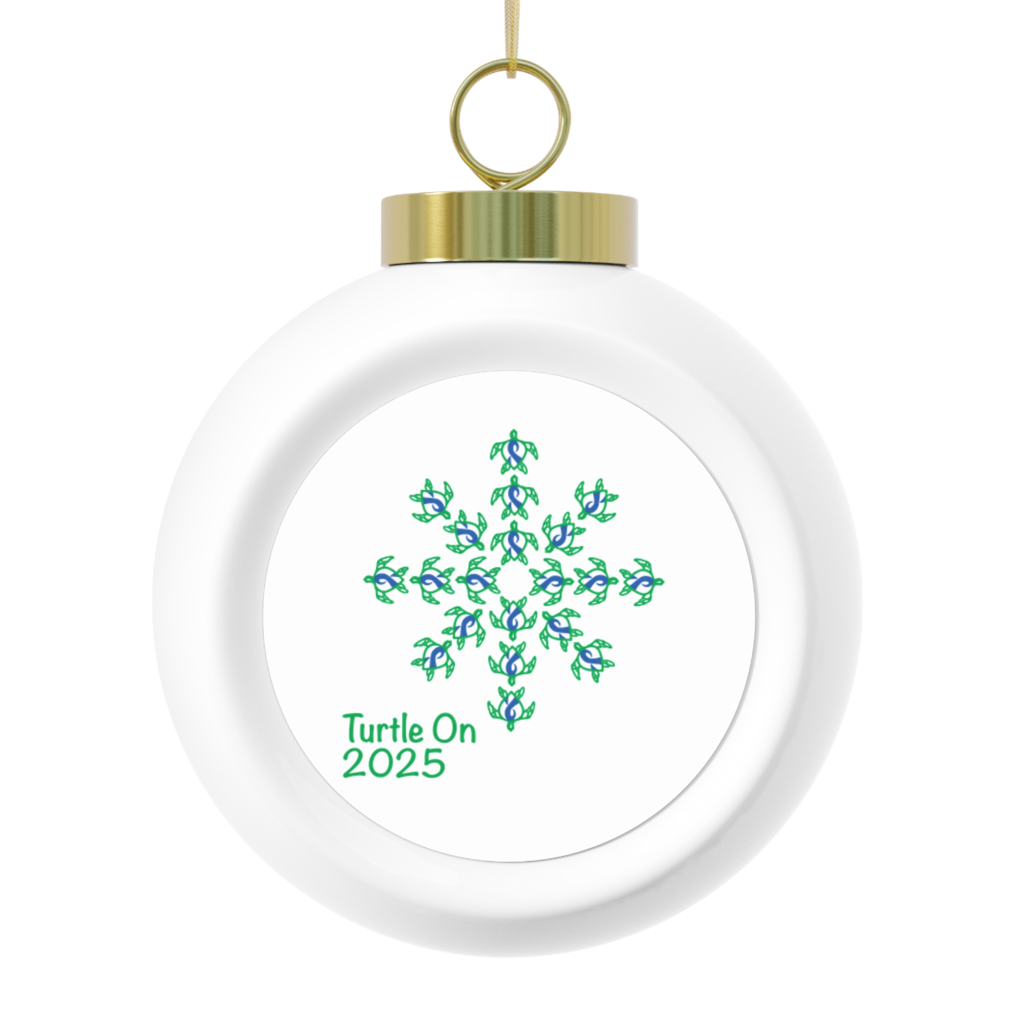 2025 Limited Edition - Blue Ribbon - Christmas Ball Ornament - Image 5