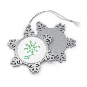 Pewter Snowflake Ornament -2025 LTD - BlueOrange Ribbon