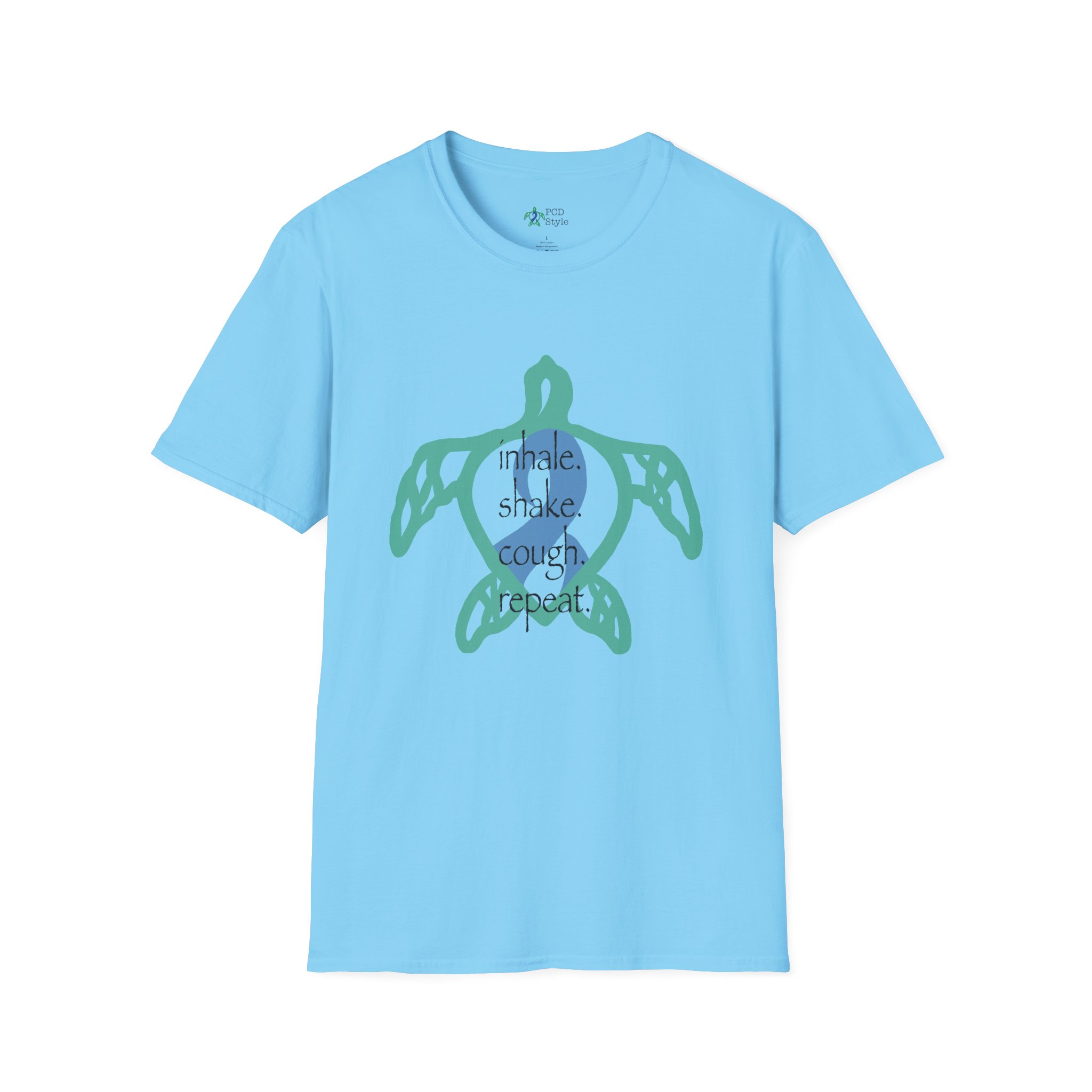 Turtle Rhythm - Blue - Softstyle T-Shirt - Image 18