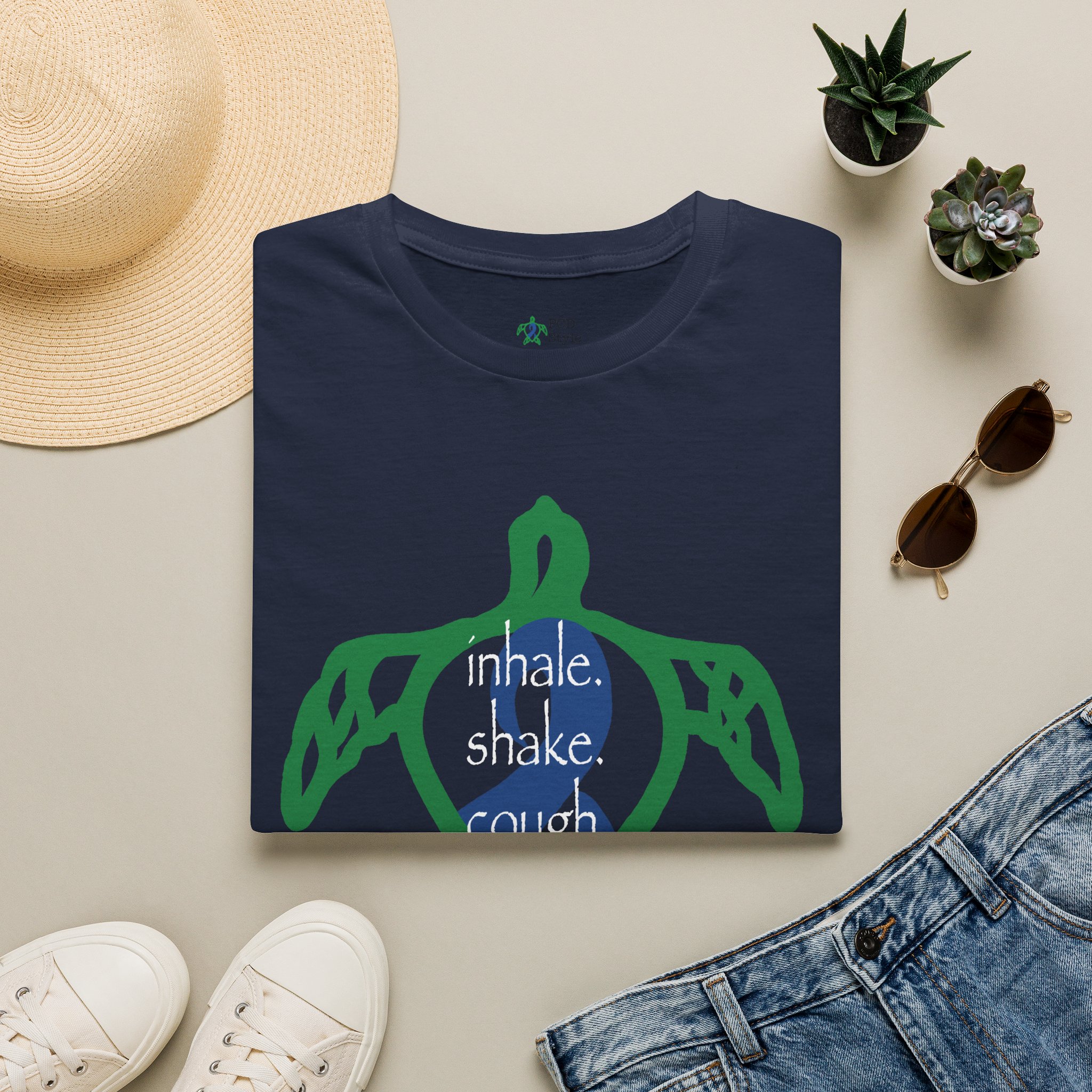 Turtle Rhythm - Blue - Softstyle T-Shirt - Image 21