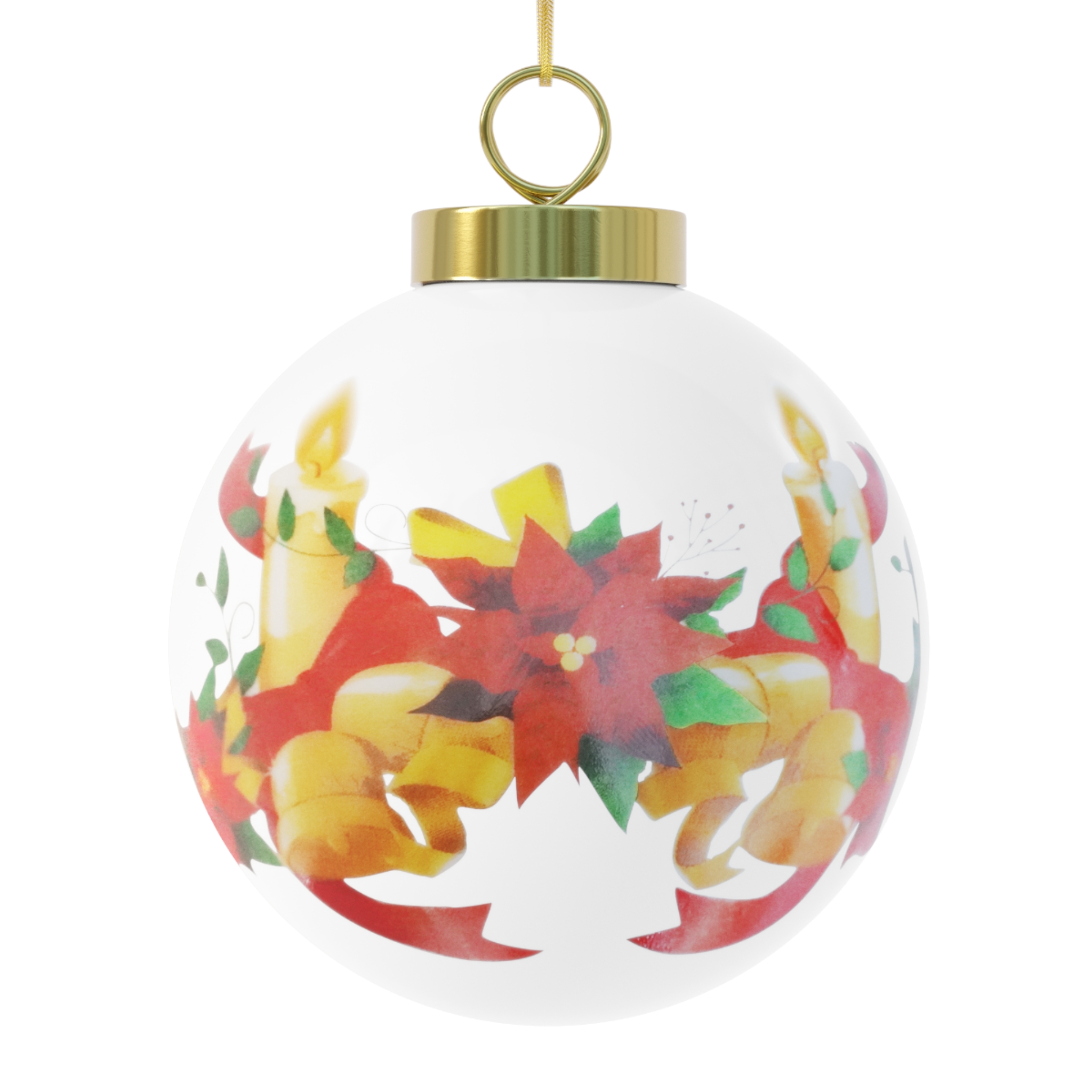 2025 Limited Edition - Blue Ribbon - Christmas Ball Ornament - Image 2
