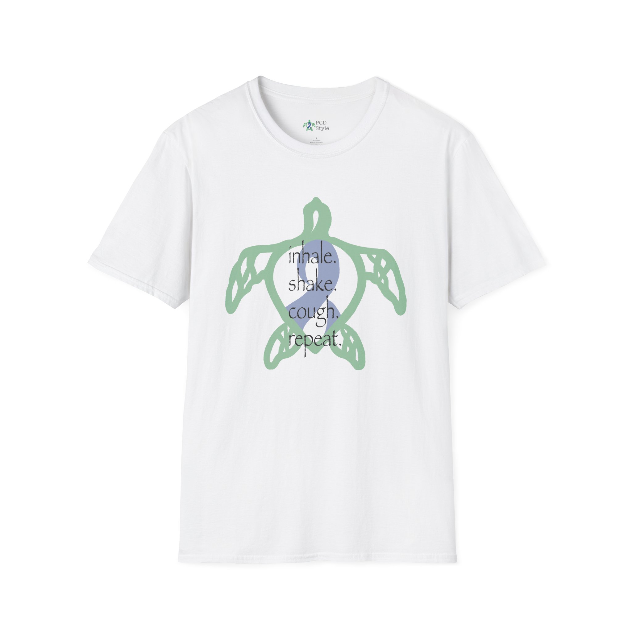Turtle Rhythm - Blue - Softstyle T-Shirt - Image 8